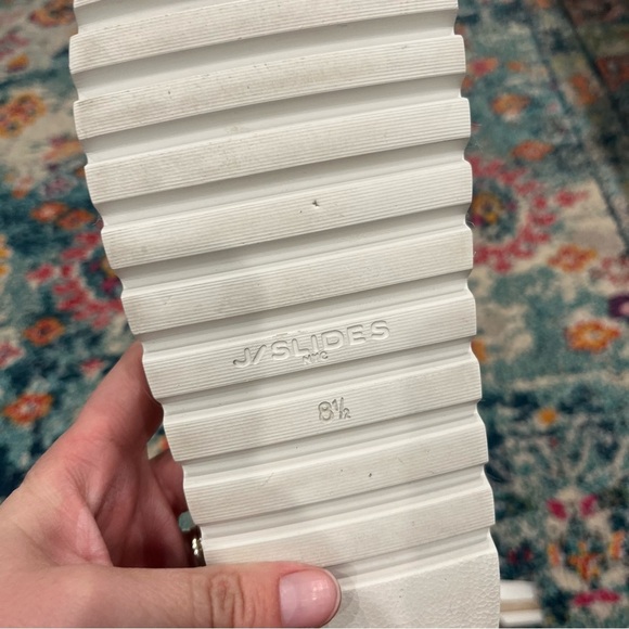 J/Slides Sandals Women's 8.5 Rollie Woven Slip On Espadrille Sporty Leather - Picture 7 of 7